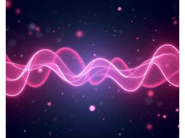 Abstract representation of EchoVibe Productions' values: intertwining neon sound waves symbolizing community, innovation, and authenticity, within a dark, underground space.