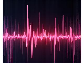 Abstract visual representing pulsating techno music