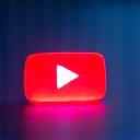YouTube Live logo with dynamic play button
